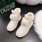 Talvised k&otilde;rge &uuml;laosaga lumesaapad Plus puuvillased naiste saapad soojad puuvillased kingad naiste saapad 35 must