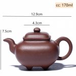 Yixing teekannud Purple Clay Teekann Toormaak Purple Mud Square veekeetja Hiina Kuulus K&auml;sitsi valmistatud Boutique Teekomplekt Kingitused 170ml 170ml