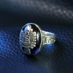 The Vampire Diaries Cosplay Damon Salvatore kunstlik v&auml;&auml;riskivist s&otilde;rmus 925 Sterling h&otilde;be ehted meestele s&uuml;nnip&auml;evaks j&otilde;ulukingitus 11