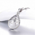 ANENJERY Natural Moonstone Cat Eye Opal ripatsiga kaelakee naistele Uus trendikas v&otilde;luv kaelakee T&uuml;drukute Kihlusehted