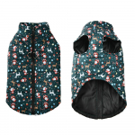 Koera j&otilde;ulumantel Veekindel talvesooja koerte riided v&auml;ikestele ja keskmistele suurtele koertele lemmikloomadele k&uuml;lma ilmaga kost&uuml;&uuml;mijope Prantsuse buldogi tuulekindel lume&uuml;likond M roheline