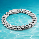 925 h&otilde;bedane meeste stiilne Viking Kuuba kett k&auml;ev&otilde;rud rock punk v&otilde;lu klassikaline meeste randme ehted kingitus 23cm