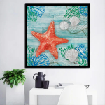 5D isetehtud teemantmaaling Yellow Starfish teemanttikandid T&auml;iskihiline anime ristpistes komplektid Kodukaunistus K&auml;sitsi valmistatud kingitus Round 30x30cm