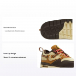Travis Scott x Nike Air Max 1 TD Baroque Brown Beebi tossud Lemon-Drop Wheat Chile-Red DN4170-200 18.5