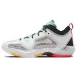 Guo Ailun x Air Jordan 37 Low PF H&otilde;bedane Saareroheline Unisex Tennised Valge Metallik-H&otilde;bedane Must FB8486-130 44.5