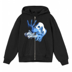 Euroopa ja Ameerika Street Commuter kapuutsiga vaba taskuga kampsun T&auml;nava spordi lukuga kardigan Y2K mantel S must