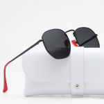 Moodsad naiste p&auml;ikeseprillid, metallraamiga, pol&uuml;gonaalsed p&auml;ikeseprillid, &otilde;ues s&otilde;itmiseks m&otilde;eldud p&auml;ikeseprillid, moeaksessuaarid, polariseerimata must