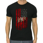 Slayer Unisex T-s&auml;rk Us Flag Metal Band Retro Black Kerry King S