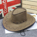 Western Cowboy M&uuml;tsid naiste reisim&uuml;tsid Vintage Western laia &auml;&auml;rega Cowgirl Jazz Cap Trendikas ranna p&auml;ikesekaitse p&uuml;hadem&uuml;ts 58-60cm khaki
