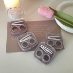 1 tk Uus retrov&auml;rvi l&auml;bipaistev kontaktl&auml;&auml;tsede &uuml;mbris Naiste Pupillid Mini &uuml;mberp&ouml;&ouml;ratavad v&auml;rvilised kontaktl&auml;&auml;tsede kontaktl&auml;&auml;tsede reisikomplekt