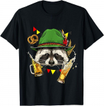 Raccoon Germany Oktoberfest Party Beer Tee Unisex T-s&auml;rk S