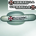 4tk/komplekt 12*2cm Umbrella Corporation logoga auto uksek&auml;epideme kleebised