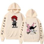 Jaapani Anime One Piece Luffy Roronoa Zoro Sanji Harajuku Kapuutsid Unisex Naiste Vabaaja Mood Unisex Kapuutsiga Pusa Meeste Top L beige