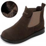 Naiste l&uuml;hikesed saapad, lehma seemisnahast 2024. aasta platvormkarusnahast saapad, &uuml;mmarguse ninaga naiste soojad talvejalatsid, k&auml;sitsi valmistatud pluss suurus 35-43 35 kohv