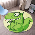 Metsloomade dinosauruste &uuml;mmargused vaibad 3D Power Dinosaurus P&otilde;rand Libisemiskindel vaip Toa &uuml;mmargune matt Kvaliteetne k&ouml;&ouml;gimatt Prindi Laste m&auml;ngumatt Diameter 60cm
