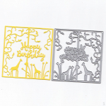 L&otilde;ikamisvormide &scaron;abloon ''Palju &otilde;nne s&uuml;nnip&auml;evaks'' Kaelkirjaku mustriga ristk&uuml;liku kuju DIY v&auml;ljal&otilde;igete albumi jaoks