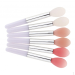 6 Pieces Soft Silicone Makeup Brushes Set Lip Balm Oil Cosmetic Tools - as picture show, 4.8 cm