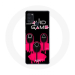 Samsung Galaxy A21S Case Squid M&auml;ng Ruudukujulised kolmnurga ja ringiga maskid