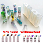 10 v&auml;rvi 10g epoks&uuml; UV vaigu v&auml;rvimine v&auml;rvaine v&auml;rvaine vaigu pigment segu v&auml;rvi + vorm