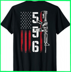 Ar 15 Ameerika lipp Ar15 vintp&uuml;stol seljal Unisex T-s&auml;rk S