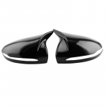 Car Accessory 2PCS/Set ABS Horns Rearview Mirror Frame Cover Trim For Mercedes Benz GLB X247 -Left hand drive must