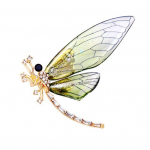 Lihtne Dragonfly-kujuline pross, l&auml;ikiv kividega n&ouml;&ouml;pn&otilde;el Naiste elegantne m&auml;rk Riided &uuml;likond rev&auml;&auml;riga aksessuaarid