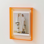 Ins Style v&auml;rviline pildiraam ilma fotodeta Akr&uuml;&uuml;list l&auml;bipaistev pildiraam 15x19cm oranž