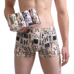 4 tk/partii allapanu bokseer meeste aluspesule L&uuml;hikesed p&uuml;ksid Seksikad Modal Bokserid Meeste Alusp&uuml;ksid XL