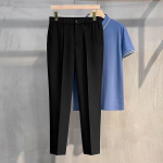 Kevadsuvi Meeste vabaaja p&uuml;ksid &uuml;likond p&uuml;ksid Slim Fit t&ouml;&ouml; elastne v&ouml;&ouml;koht s&ouml;rkimine &auml;rip&uuml;ksid meeste must pluss suurus 36 must