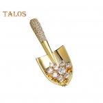 Naiste pross kivist labida kuju roostevaba libisemisvastane kulumiskindel mantel krae m&uuml;ts Sall kaunistus riided n&ouml;&ouml;pn&otilde;el R&otilde;ivas ehted kuldne