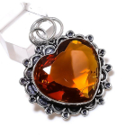Natural Honey Topaz Gemstone Handmade 925 Sterling Silver Pendant 1.85 p5b89