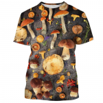 Isiksus Mood Mushroom Unisex vabaaja l&uuml;hikeste varrukatega T-s&auml;rk Meeldiva kaelusega uus l&otilde;bus HD 3D tr&uuml;kitud suvine &uuml;lisuur s&auml;rk Asian size 6XL