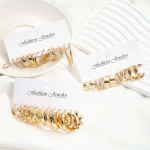 17KM 18paar/komplekt Luksuslik kullast r&otilde;ngask&otilde;rvar&otilde;ngaste komplekt Kunstp&auml;rlitest Kristallk&otilde;rvar&otilde;ngad naistele Moeaksessuaarid Ehted