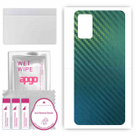 apgo Protective Skin Sticker for the back compatible with Samsung Galaxy F02s, Wrap Film, Foil, Vinyl - Pattern Carbon Chameleon CAKA1