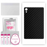 apgo Protective Skin Sticker for the back compatible with Samsung Galaxy Tab S9, Wrap Film, Foil, Vinyl - Pattern Carbon Black