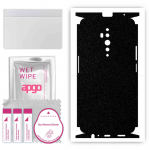 apgo Protective Skin Sticker for the back+sides compatible with Oppo Reno2 Z, Full Wrap Film, Foil, Vinyl - Pattern Matte Black