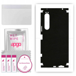 apgo kaitsev nahakleebis tagak&uuml;ljele ja k&uuml;lgedele, mis &uuml;hildub Sony Xperia 1 IV-ga, t&auml;is&uuml;mbriskilega, fooliumiga, vin&uuml;&uuml;liga &ndash; mustrimaatriks