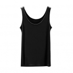 Naiste suvevest O-kaelusega varrukateta, avara kehaehitusega &uuml;hev&auml;rvilised venivad slingtopid Modal Fiber Camisole XL must