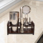 Kokteili&scaron;eikerite alus Baarmeni komplektide hoiualus, bambus, baarmenikomplekt