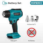 YOFIDRA2500W Elektriiline Kuumapuhur Kuum&otilde;hupuhur 2 K&auml;iku LED Temperatuur T&otilde;hus Kodu &Otilde;hukuivati 3 D&uuml;&uuml;siga Makita 18V Akule NO Battery