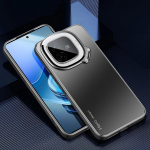 IQOO Z9 Turbo Z9X IQOOZ9 metallist objektiiviga kaamerahoidiku kate VIVO V30 Pro jaoks &Uuml;li&otilde;huke p&otilde;rutuskindel matt t&auml;iskaitsega telefoni&uuml;mbris For IQOO Z9 Turbo must
