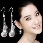 Naiste Korea mood Elegantne allergiavastane 925 h&otilde;betatud lihtsad tutid k&otilde;rvakonksuga k&otilde;rvar&otilde;ngad naiste rippuvad k&otilde;rvatropid, ehted kingitused h&otilde;be