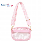 Cozy Up l&auml;bipaistev PVC Crossbody v&auml;ike kott, &uuml;he &otilde;laga rannakott 21.5cm * 4.5cm * 12cm roosa