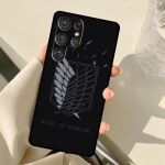 Anime Attack On Titan logo Samsung Galaxy S22 Ultra S21 S20 FE S8 S9 S10 Note 10 Plus Note 20 Ultra telefoni&uuml;mbrisele Galaxy S10 5G