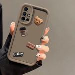 3D Cartoon Coffee Milk telefoni&uuml;mbris Samsung Galaxy A51 A71 A55 A35 A25 A15 A05 A05S A54 A34 A24 A14 A04S A53 A33 A23 A13 A03 A52 silikoonist kate Samsung Galaxy A15