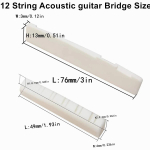 Miwayer Guitar Bone Bridge Mutter ja sadul 1 paar 6-12 keelsele akustilisele v&otilde;i klassikalisele kitarrile