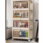 Kokkupandavad l&auml;bipaistvad plastikust kapid, mille paigaldamist pole vaja Lihtne mitmeotstarbeline r&otilde;ivakast logo ja v&auml;rviga 50cm-4 layer valge