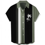Hawaii s&auml;rk meestele, meeste vintage n&ouml;&ouml;pidega keeglis&auml;rgid l&uuml;hikeste varrukatega suvine rannas&auml;rk XL