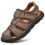 Klassikalised meeste sandaalid Suvi Ehtne nahast sandaalid meestele V&auml;litingimustes Vabaaja Luksussandaalid Retro Meeste gladiaatorikingad Suurused 38 -48 45 khaki