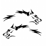 Kleebis Wolf isikup&auml;rastatud auto modifikatsiooni kaunistus Kleebis Wolf Head Agressiivne ja &auml;ge veekindel ja p&auml;ikesekaitsekreem.